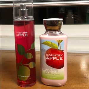 Bath and body works country apple set